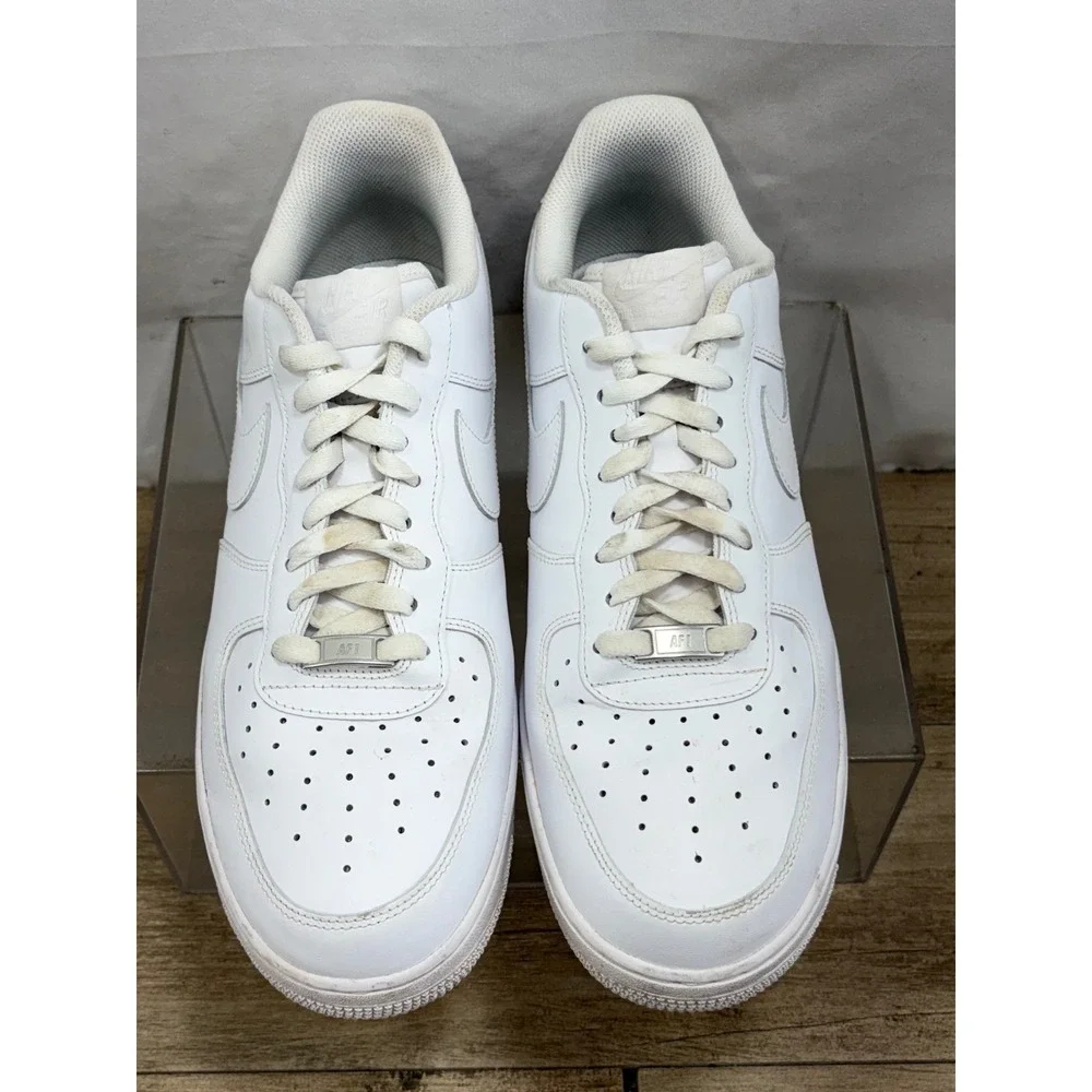 Nike Air Force 1 Low White Leather Sneakers Men's Size 12 CW2288 111